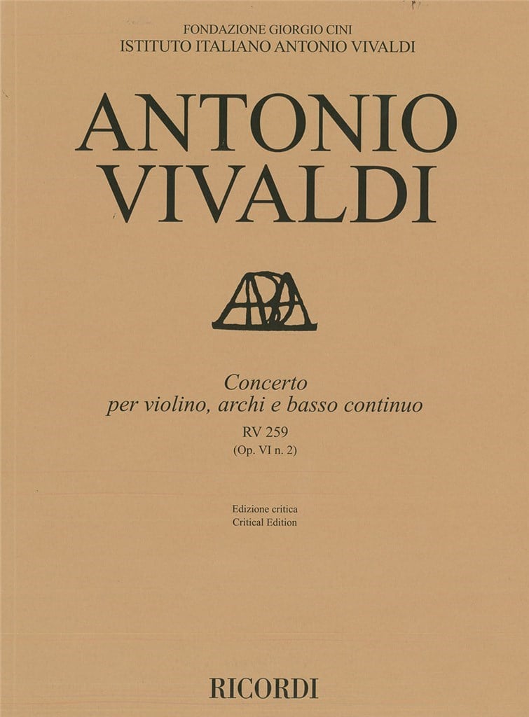 Concerto per violino, archi e bc, RV 259 Op. VI/2